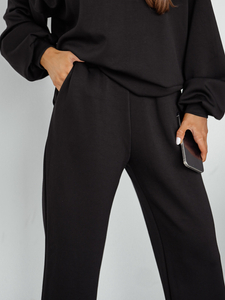 Női két darabos szett kapucnival fekete Bolf 525