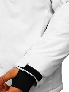 Téli férfi sportdzseki fehér színben Bolf HH011