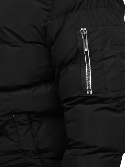 Steppelt téli férfi dzseki fekete színben Bolf 6971