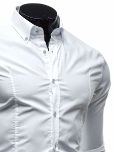 Elegáns hosszú ujjú férfi ing fehér színben Bolf 1703-1