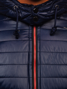 Átmeneti steppelt férfi dzseki gránátkék Bolf 6191