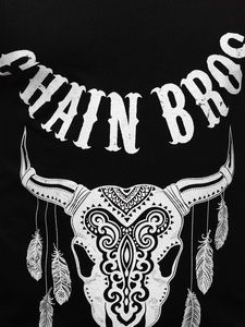 Mintás tank-top bokszoláshoz fekete színben Bolf 14848