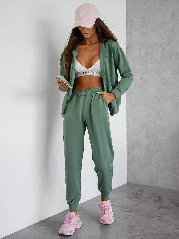 Női két darabos szett kapucnival khaki Bolf 821110