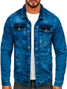 Férfi farmerdzseki kék színben Bolf 701