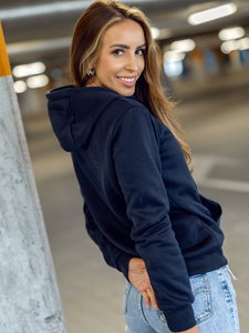 Sárga kenguruzsebes női pulcsi Bolf W02B