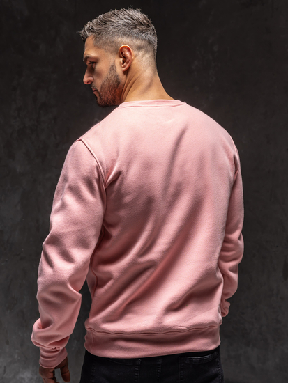 Világos rózsaszín férfi kapucni nélküli pulcsi Bolf 2001A1