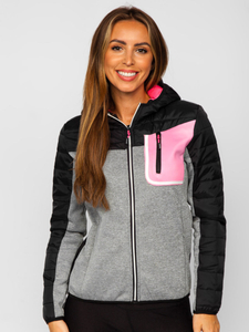 Fekete sportos női átmeneti kabát Bolf KSW4006A1