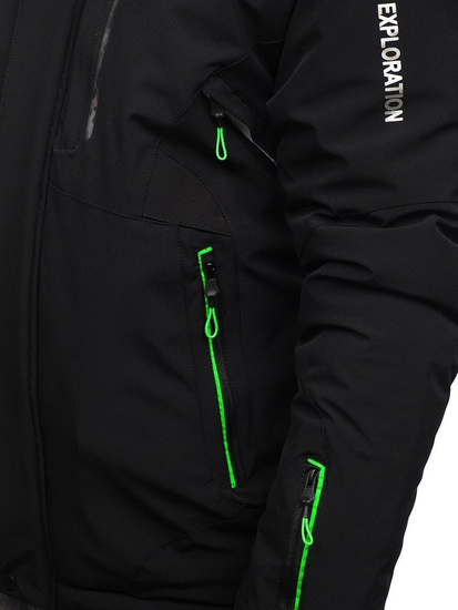 Férfi téli sídzseki fekete-zöld Bolf 1910