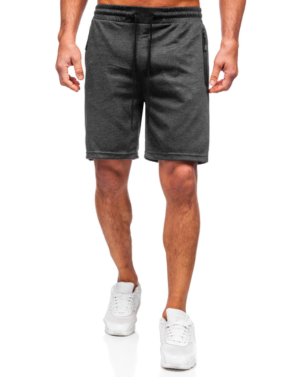 Grafitszürke pamut rövidnadrág férfi Bolf 17K533