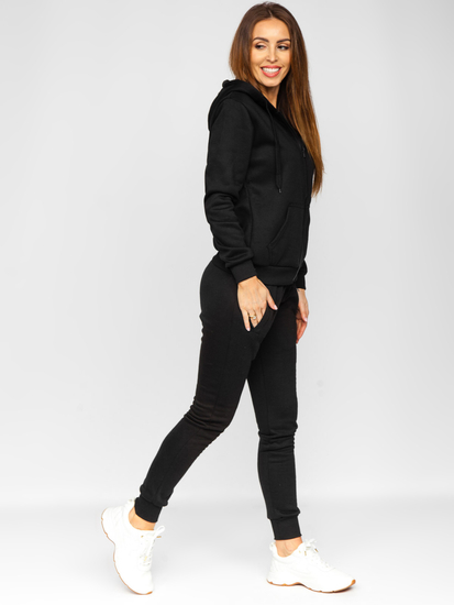 Fekete színű kétrészes női melegítő együttes Bolf 0003