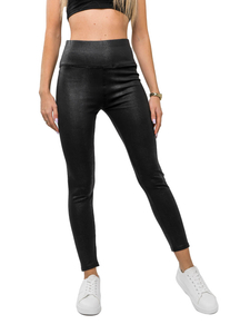 Bordázott női leggings fekete színben Bolf XF2303