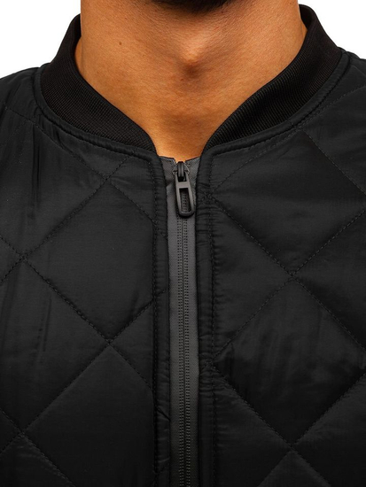 Átmeneti férfi bomber dzseki fekete színben Bolf AK76-A