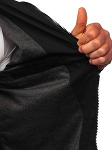 Fekete színű átmeneti férfi dzseki Bolf 7342