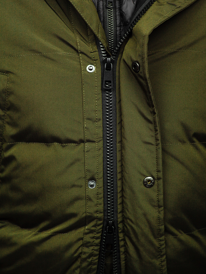 Steppelt téli férfi parka dzseki khaki színben Bolf 5M790