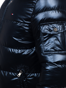 Gránátkék steppelt nagyméretű téli sportos férfi dzseki Bolf EX2138B