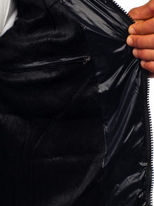 Steppelt téli férfi dzseki fekete-kék színben Bolf 6593