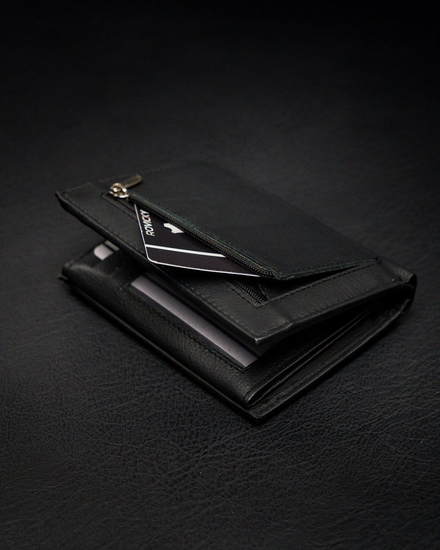 Fekete színű férfi bőr pénztárca 13967
