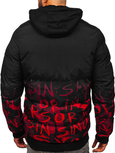 Piros steppelt téli sportos férfidzseki Bolf 27M8102