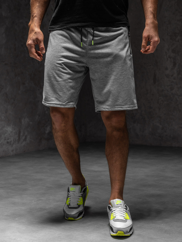 Szürke férfi melegítő rövidnadrág Bolf 8K287A1