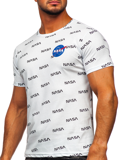 Fehér férfi t-shirt mintával Bolf 14950