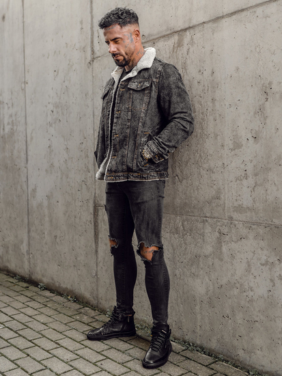 Férfi farmerdzseki grafit Bolf 1109