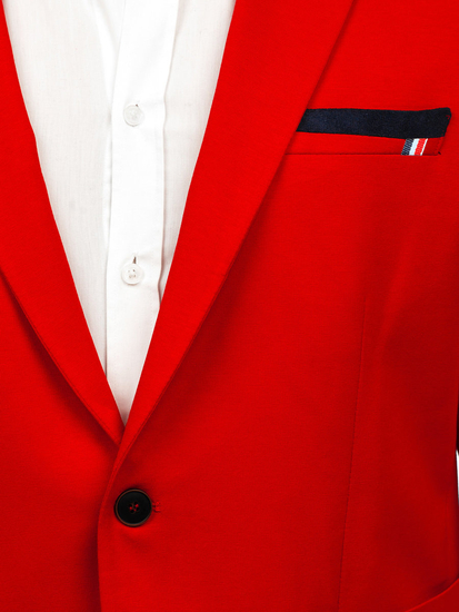 Férfi casual zakó piros színben Bolf 1652