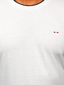Fehér férfi t-shirt Bolf 14316
