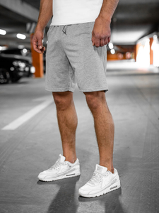 Férfi melegítő rövidnadrág szürke színben Bolf  8K100