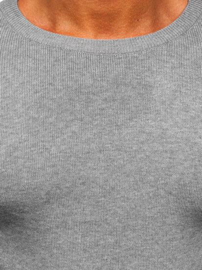 Basic típusú férfi pulóver szürke színben Bolf S8506