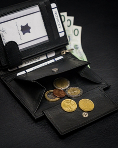 Fekete színű férfi bőr pénztárca 13967