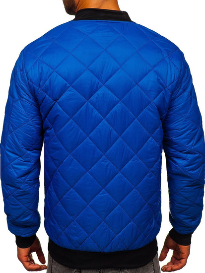 Átmeneti steppelt férfi bomber dzseki kék Bolf MY-01