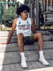 Férfi tank top mintával fehér színben Bolf 14815A