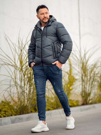 Steppelt téli férfi dzseki grafit Bolf B2906