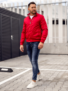 Átmeneti férfi dzseki piros színben Bolf 1907A