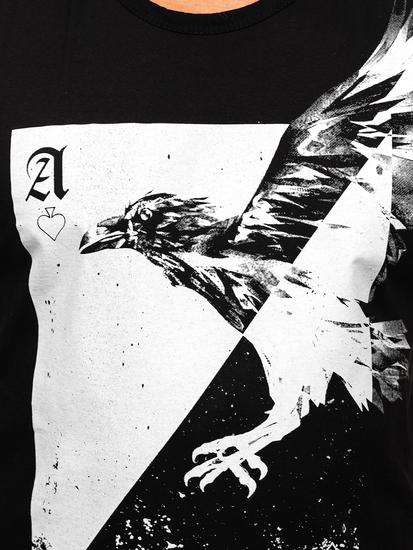 Mintás tank-top fekete színben Bolf 14821