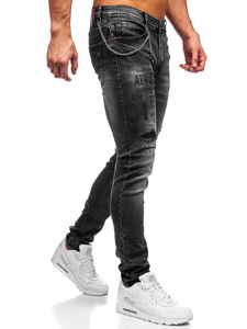 Férfi slim fit farmernadrág fekete színben Bolf 60027W0