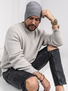 Szürke téli férfi sapka Bolf 387061