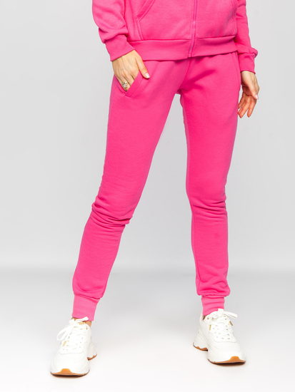 Sötét rózsaszín színű kétrészes női melegítő együttes Bolf 0003