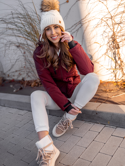 Bordó színű téli női sportdzseki Bolf HH012