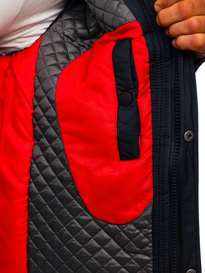 Elegáns átmeneti férfi dzseki gránátkék Bolf 1668