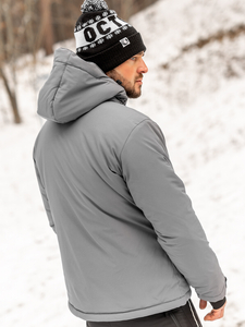 Téli férfi sportdzseki grafit színben Bolf HH011