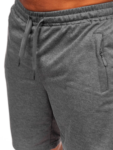 Grafitszürke pamut rövidnadrág férfi Bolf 8K1551