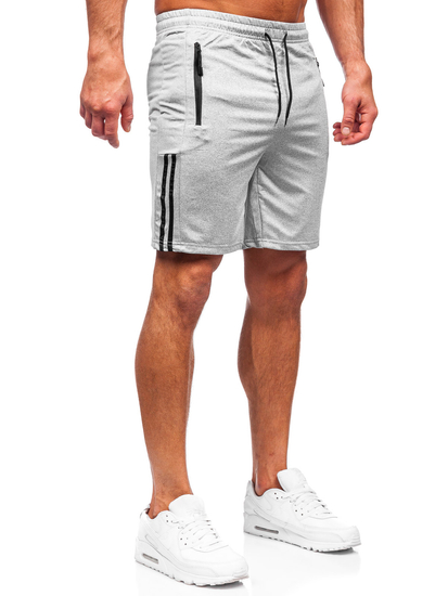 Férfi rövid szabadidőnadrág szürke színben Bolf 68020