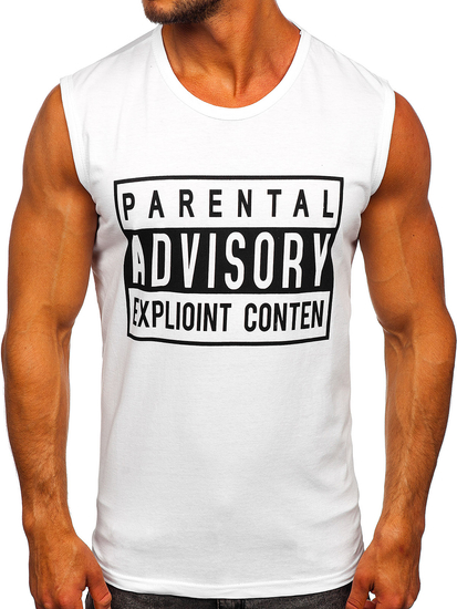 Mintás tank-top fehér színben Bolf 14828