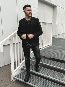 Fekete férfi okos blézer Bolf 1652A