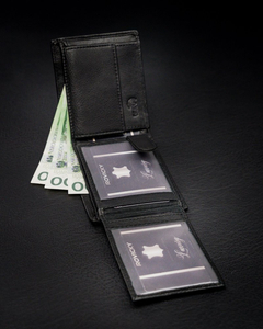 Fekete színű férfi bőr pénztárca 13967