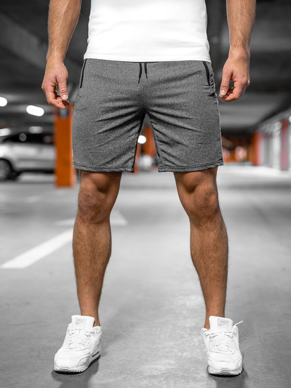 Férfi rövid szabadidőnadrág grafit színben Bolf 68024
