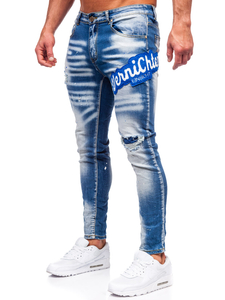 Férfi slim fit farmernadrág gránátkék színben Bolf BC1068