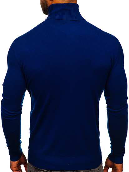 Férfi garbó minta nélkül kék Bolf YY02