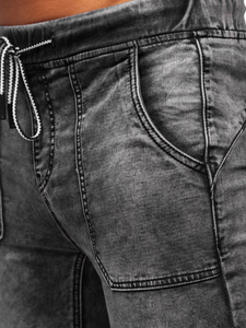 Férfi jogger farmernadrág fekete színben Bolf KA1860